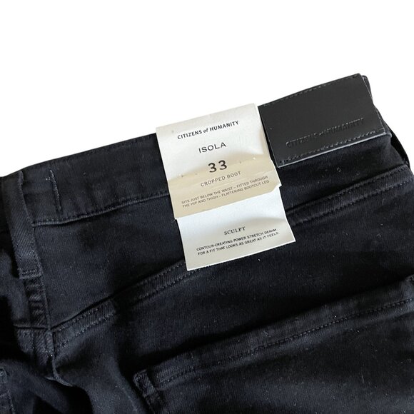 Citizens of Humanity Isola Mid Rise Cropped Boot Plush Black - Picture 8 of 8